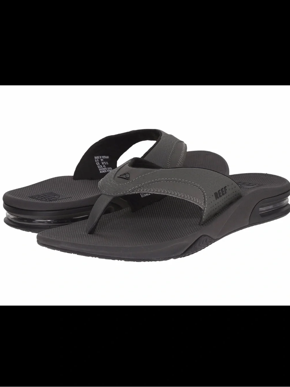 Reef black bottle opener flip flops sandals size 13